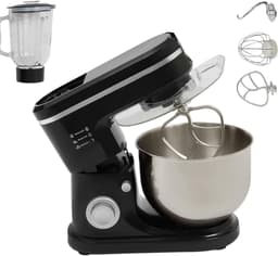 Keukenmachine - Deegmixer Kneedmachine - Bakken en Mixen - Stille Werking - 6 Liter - Zwart — thumbnail 1