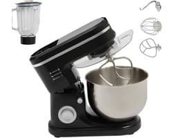 Keukenmachine - Deegmixer Kneedmachine - Bakken en Mixen - Stille Werking - 6 Liter - Zwart
