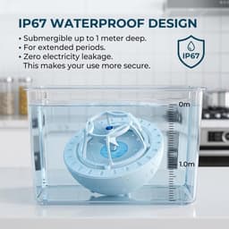 Mini vaatwasser - Gootsteen reiniger - Snel afwassen - Krachtige golfreiniging - Compact formaat - Blauw — thumbnail 3