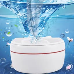 Mini Vaatwasser Wasmachine - Compact Apparaat Reiswasmachine - Hygiënisch Reinigen - 2-in-1 Functionaliteit - 10x10x10 cm - Wit — thumbnail 4