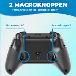 Draadloze Pro Controller - Geschikt voor Nintendo Switch en Nintendo Switch 2 - Macro Knoppen - RGB Verlichting - Hall Effect Joystick - Ergonomische Grip - Zwart — thumbnail 5
