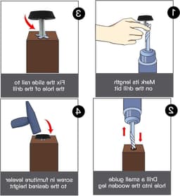 Verstelbare Rubber Poten voor Tuinmeubelen met Antislip Schroefbeschermers - Verpakking van 20 Stuks, Ideaal voor Stabiliteit en Bescherming van Meubels — thumbnail 4