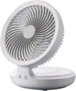 VHV - Mini Ventilator - Tafelventilator - USB Ventilator - Oplaadbare Bureau Ventilator - Nachtlamp En Oscillatie - Voor Bureau Slaapkamer Camping — thumbnail 1