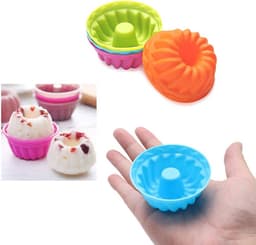 Kleine Mini Turban Mold voor Bakken - 24 Stuks Silicone Bakvormen voor Pompoen Mini Cakes, Pudding en Jelly — thumbnail 3