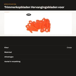 Dailygoods - Trimmerkopbladen - Vervangingsbladen voor grasmaaier - Oranje - Duurzaam kunststof - 24-delige set - Geschikt voor Polycut 2-2 - Herbruik... — thumbnail 5