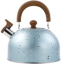 Vintage Fluitketel van RVS, Retro Theepot met Fluitfunctie, Duurzame Waterkoker voor Perfecte Thee en Koffie — thumbnail 1