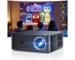 Beamer - Projector - Mini Projector - FHD 1080P - Bluetooth & WIFI – AI Auto Focus – 1000 ANSI Lumen – 30000 Lumen Helderheid – Auto-Focus – 4K Ondersteuning – EU Plug