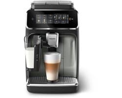 Philips 3300 Series - Espressomachine - 5 Warme & Koude Dranken - LatteGo Melksysteem - 40% Stiller - AquaClean Filter - Volautomatisch - Zwart & Zilver - Koffiemachine met bonen - EP3349/70