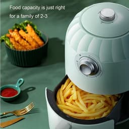 Kleine oven - Compact apparaat - Snelle maaltijden - Nauwkeurige temperatuur - 2L inhoud - Zwart — thumbnail 2
