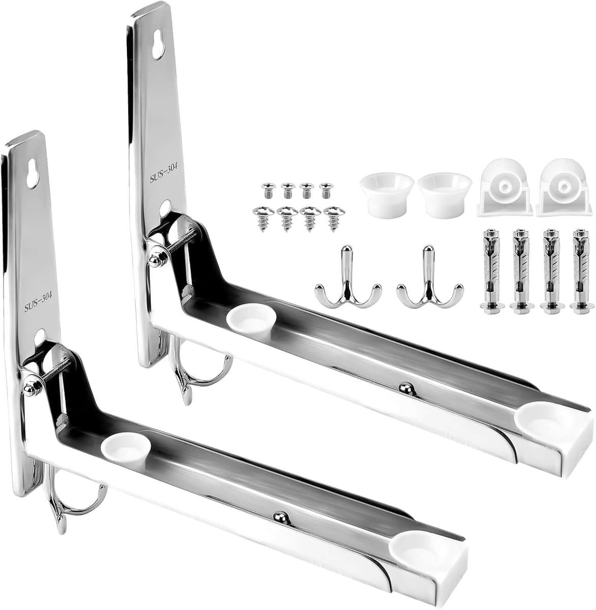 Magnetron Wandhouder - Keukenrek - Ruimte Besparen - Opvouwbaar & Telescopisch - Tot 50 kg - Zilver — afbeelding 1
