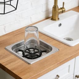 Automatische Werperspoeler - Bekerwasmachine Keuken - Efficiënt Glazen Wassen - Hogedruk Reiniging - 17.5 cm - Zilver — thumbnail 3