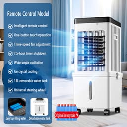 Mobiele Airco - Luchtkoeler Ventilator - Ruimte Koelen - Zonder Afvoer - 15 liter - Afstandsbediening model — thumbnail 2