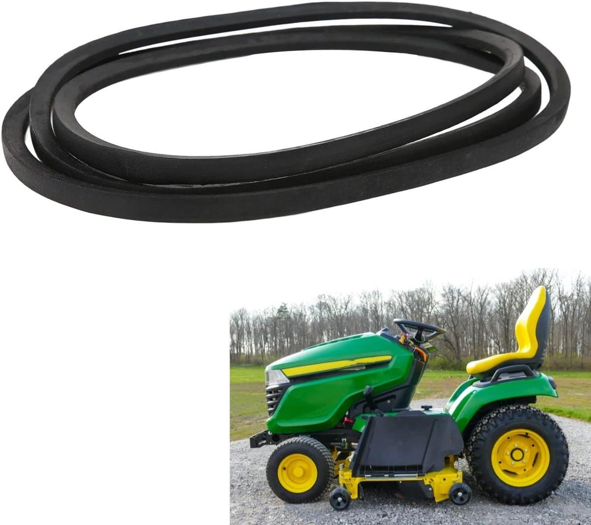 Grasmaaier Riem - Maaiers Deck Belt - Gazon Onderhoud - Hittebestendig Rubber - 42 inch - Zwart — afbeelding 1