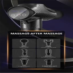 Massage Gun - Spier Massager - Spierherstel - Gedempt Geluid - 23 x 18 x 6.5cm - Zilver — thumbnail 4