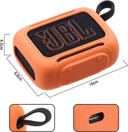Beschermhoes geschikt voor JBL Go 5 Bluetooth Speaker - Meerdere Kleuren - Schokbestendig - Krasbestendig - Siliconen - Hoesje - Case - Bescherming - Oranje — thumbnail 3