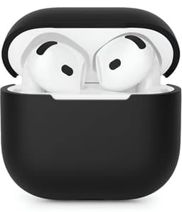 Studio Air Hoesje geschikt voor Airpods 4 - Zwart - Schokbestendige Siliconen Case — thumbnail 1
