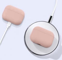 Hoesje geschikt voor Apple AirPods Pro - Siliconen case - AirPods cover - Protective case - Beschermhoes - Hoes oortjes - Softcase - Oplaadcase bescherming - Krasbestendig - Roze - 1 stuk - Jony — thumbnail 5