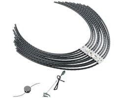 Supersterke maaidraad, Geschikt voor Bosch grasmaaier F016800431, AFS 23-37 maaidraad, 37 cm × 3,5 mm (zwart).