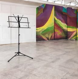 Muziekstandaard Inklapbaar & Verstelbaar - Zwart - 140 cm - Bladmuziek houder - Lessenaar voor Bladmuziek — thumbnail 2