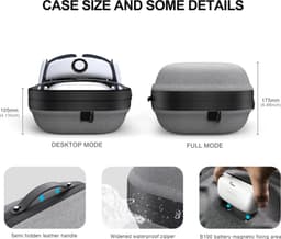 BOBOVR C3 Draagtas voor BOBOVR S3 Pro & Meta Quest 3 / Quest 3S – Schokbestendige harde EVA-opbergtas met schouderband – Geschikt voor headset, controllers en B100-batterijen — thumbnail 5