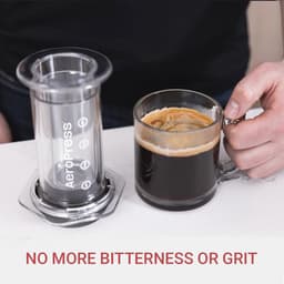 AeroPress Clear Coffee Press - 3-in-1 brouwmethode - Franse pers Pourover Espresso - Volle koffie zonder gruis - koffiezetapparaat met filter French Press — thumbnail 4