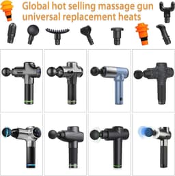 Vervangbare Massagepistoolkoppen met 9 Verschillende Hoofden voor Diepe Weefselmassage — thumbnail 4
