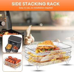 3-laags Luchtfriteuse Rek - Ideaal voor Airfryers en Ovens — thumbnail 4