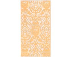 vidaXL - Buitenkleed - ARAKIL - 190x290 - cm - PP - oranje - en - wit