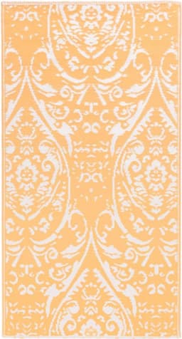 vidaXL - Buitenkleed - ARAKIL - 190x290 - cm - PP - oranje - en - wit — thumbnail 1