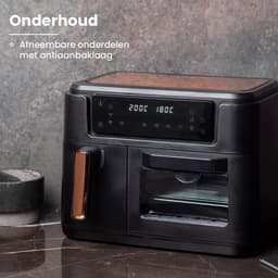 Nexxt Dubbele Airfryer XXL – Heteluchtfriteuse en Oven in één – Twee Lades van 3,5 en 8 Liter - 11,5 Liter – 10 Kookprogramma’s – 2400W – Zwart — thumbnail 5