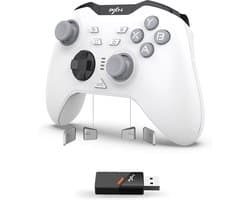 PXN P5 - Draadloze Game Controller - Trillingsfunctie - USB & Bluetooth - PC & Console - Wit