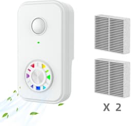 Luchtreiniger met negatieve ionen voor thuis en huisdieren | Luchtreiniger voor grote ruimtes - met stil, geurverminderend filter voor slaapkamer, kantoor, keuken, garage en badkamer — thumbnail 1