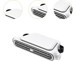 Nek Ventilator - Auto Hoofdsteun Ventilator - Autoventilator Achterbank - USB Type-C - 3 Snelheden - Bladloos - Met Klittenband Bevestiging - 18 x 9 x 3,7 cm - Wit
