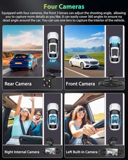 4K + 1080P Spiegel Dashcam met 3 Inch Touchscreen - Autocamera met Achteruitrijcamera, Groothoek Nachtzicht, Dubbele Lens, Loop-opname, G-sensor en Parkeermonitor — thumbnail 4