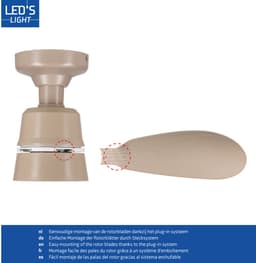 LED's Light Plafondventilator met lamp Taupe 25W 2600lm 2200K/6500K — thumbnail 3