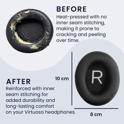 kwmobile 2x oorkussens geschikt voor Bose Noise Cancelling 700 / NC700 - Earpads voor koptelefoon in zwart — thumbnail 5