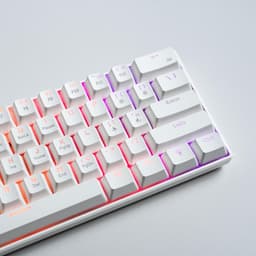Furycube A61K - Mechanisch Gaming Toetsenbord - 61 Toetsen - Regenboogverlichting - Bedraad - Wit — thumbnail 4