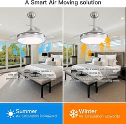 Stijlvolle Plafondventilator met 3 Kleuren LED Verlichting en Afstandsbediening – Stil & Energiezuinig — thumbnail 5