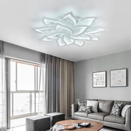 Dimbare LED Plafondlamp in Bloemvorm met Afstandsbediening - Warm tot Koud Licht — thumbnail 1