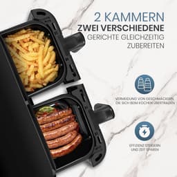 XXL Heteluchtfriteuse 10 Liter met Dubbele Kamer - Dual Zone Airfryer — thumbnail 3