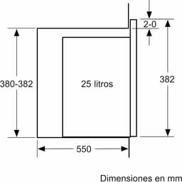 Inbouwmicrogolfoven 38 cm Wit Glas 25L met Grill en 8 Recepten — thumbnail 2