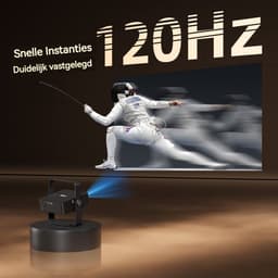 Projector 1080P HDR - XNAN Beamer met Android 13, 300 ANSI Lumen, 120Hz, 4K Ondersteuning - USB, HDMI, 2GB RAM, 16GB Opslag - 2x10W Dolby Geluid - Compact en Draagbaar - 262x106x246mm — thumbnail 5