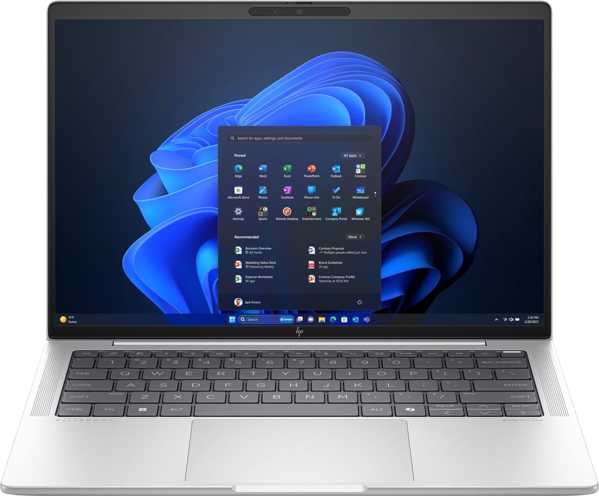 "HP EliteBook 1040 G11 Intel Core Ultra 7 155H Laptop 35,6 cm (14"") WUXGA 16 GB LPDDR5x-SDRAM 512 GB SSD Wi-Fi 6E (802.11ax) Windows 11 Pro AI PC Zilver" — afbeelding 1