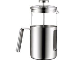 Kult Coffeepress 1l French Press koffiemaker - 6 kopjes - glas en Cromargan roestvrij staal - vaatwasmachinebestendig stainless steel press