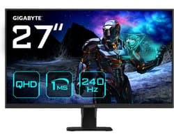 Gigabyte GS27Q X - LED-Monitor 27" - 2560 x 1440 pixels - 1 MS - 240 Hz (250 OC) - Quad HD - 1x DisplayPort, 2x HDMI - FreeSync Premium - Zwart