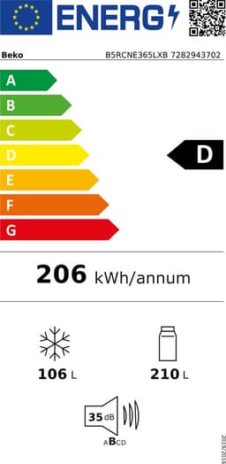 Beko B5RCNE365LXB - HarvestFresh - Koel-vriescombinatie — thumbnail 2