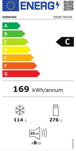 Samsung RB38C705CSR - koel-vriescombinatie - 203 cm - No Frost - Energielabel C — thumbnail 2