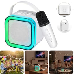 Cheqo® Draadloze Karaoke Set - Karaoke Set Mini - Compacte Karaoke Set - Draadloze Microfoon - RGB-Verlichting - Karaoke Voor Kinderen - Karaoke Voor Volwassenen - Bluetooth - AUX- USB - Party Speaker - Bluetooth Speaker — thumbnail 1