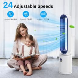 Stille torenventilator met 3 snelheden en 60° oscillatie, met LED-display en timer — thumbnail 5