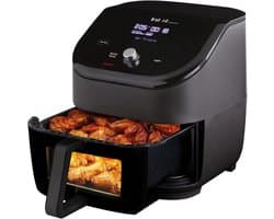 Digitale heteluchtfriteuse, 5,7 liter, 6-in-1 smart-programma's, 1700 W, met kijkvenster, zwart